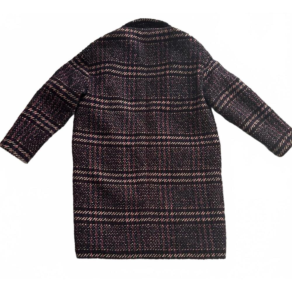 Rag & Bone Estelle Cocoon Coat – Purple Plaid Wool Blend - S - Picture 5 of 9